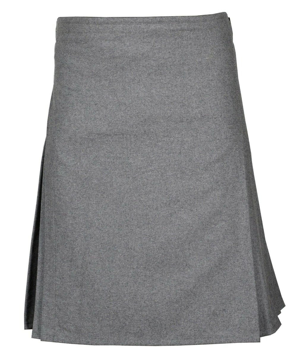 Grey Scottish Men's Traditional 8 Yard Kilt 100% Wool Kilt