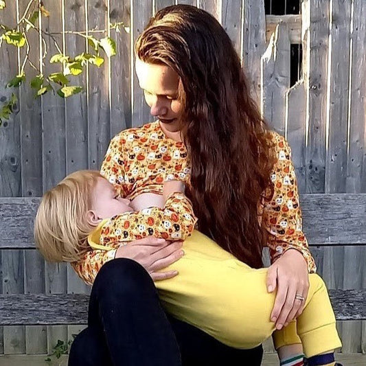 Spooky Breastfeeding Top | Nursing Top with Discreet Lift-Up Flap