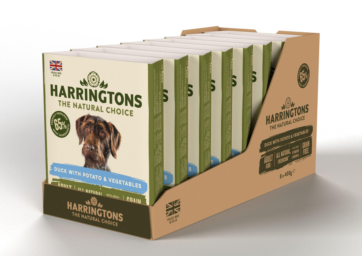 Harringtons Wet Duck and Potato Dog Food Trays 400g - Case of 8
