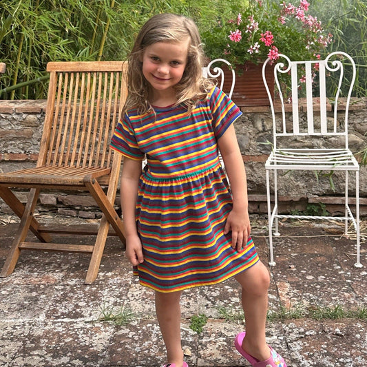 Hazel Rainbow Kids Dress - Matching Mother Daughter Outfit