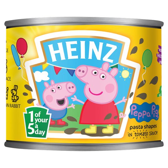 12 x Pasta con Formas de Peppa Pig Heinz 205g