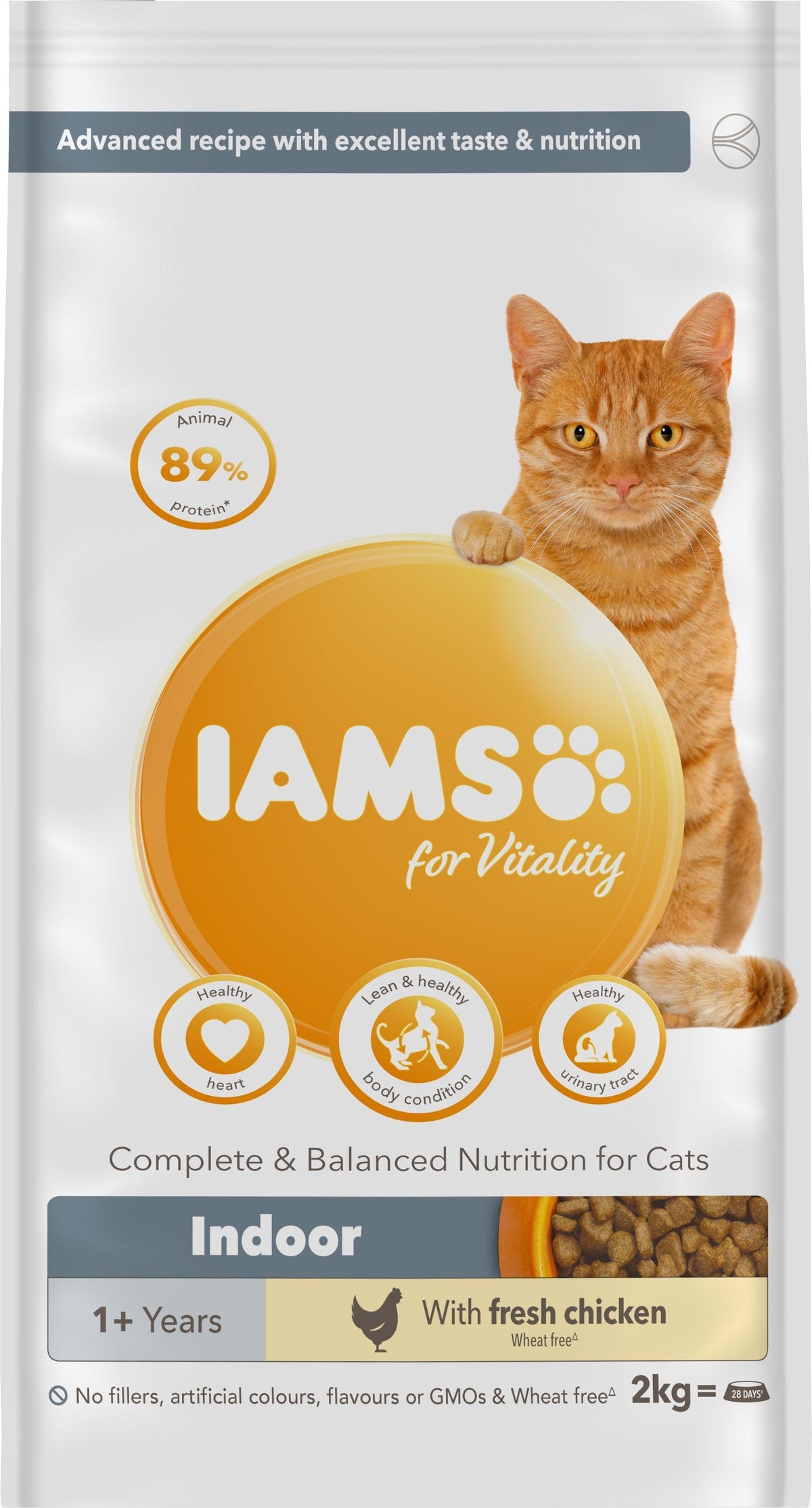 Iams Cat Adult Indoor with Chicken 2kg - Case of 2