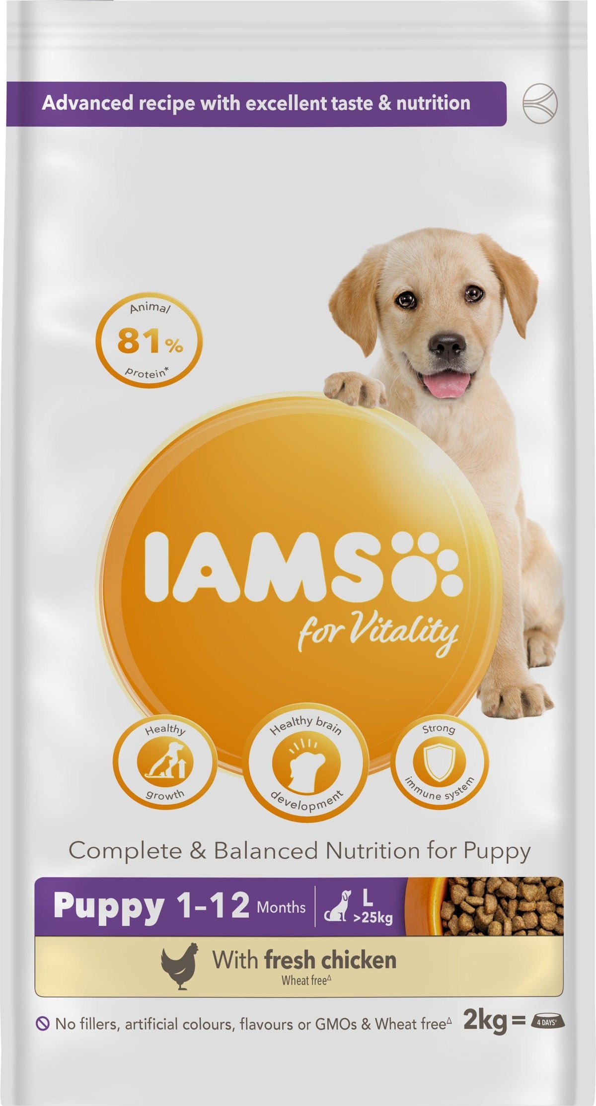Iams Puppy Large Chicken 2kg - Case of 2