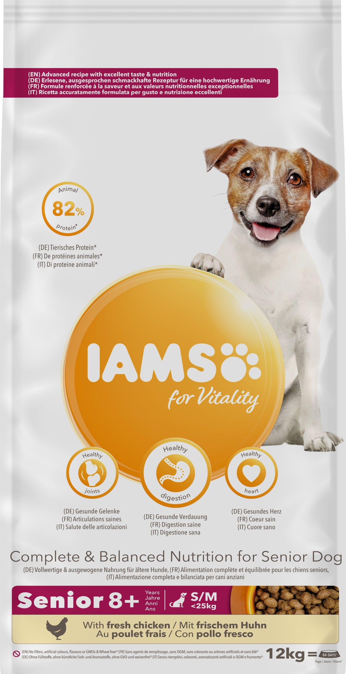 Iams Senior Vitality Medium Chicken 12kg
