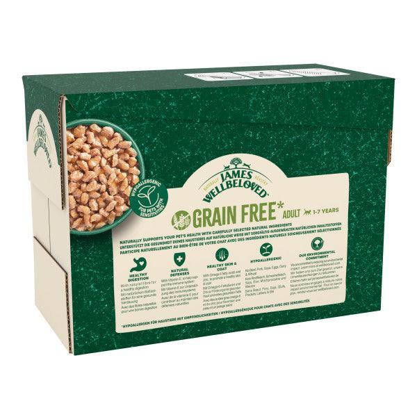 James Wellbeloved Adult Cat Grain Free Salmon in Gravy Pouches 12 x 85g - Case of 4
