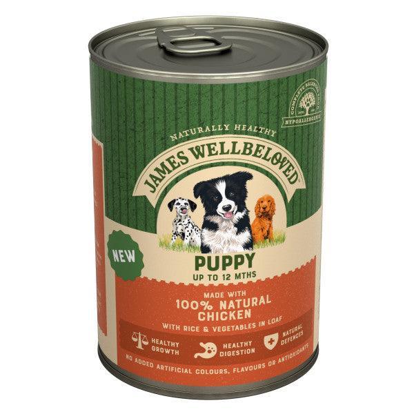 James Wellbeloved Puppy Chicken Loaf Wet Dog Food 400g - Case of 12