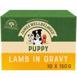 James Wellbeloved Puppy Lamb in Gravy Wet Dog Food Pouches