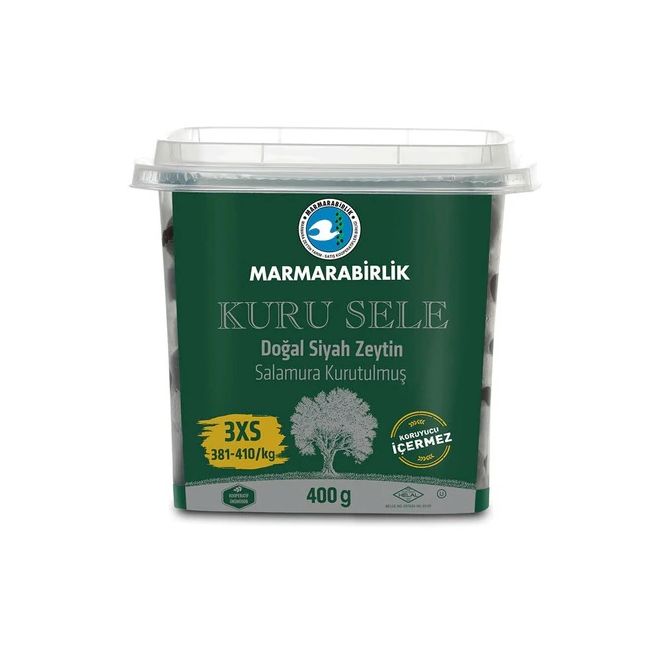 Marmarabirlik Kuru Sele (3XS) Black Olives 400 gr