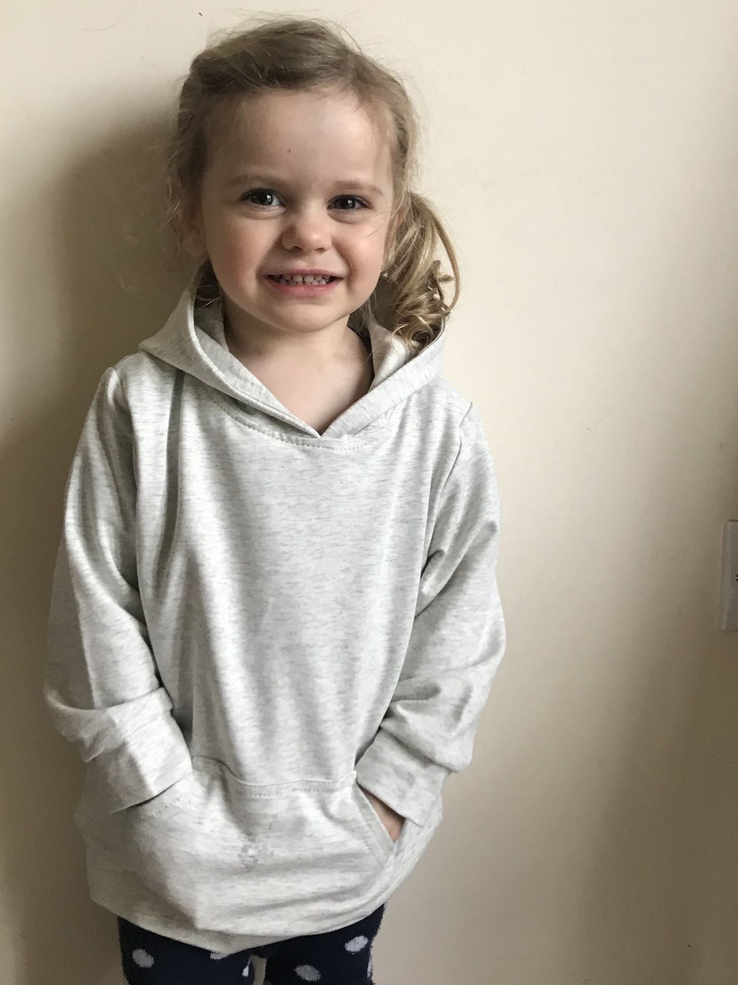 Light Grey Stylish Kid Hoodie | Soft Cotton Matching Parent & Child Hoodies