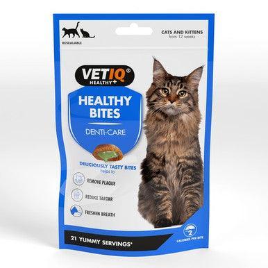 M and C VetIQ Healthy Bites Breath and Dental Cat Treat 65g - Case of 8