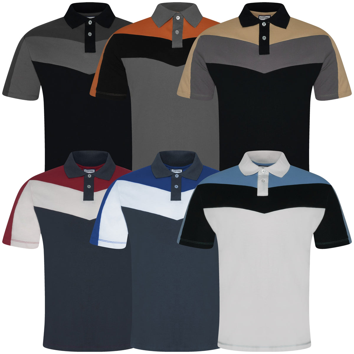 Evryone Contrast Stripe Polo Shirt | 100% Cotton Classic Fit