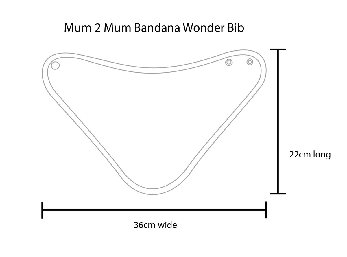 Mum 2 Mum Teething Bandana Wonder Bib - Baby Blue