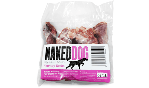 Naked Dog Raw Treat Turkey Necks - Pack of 2