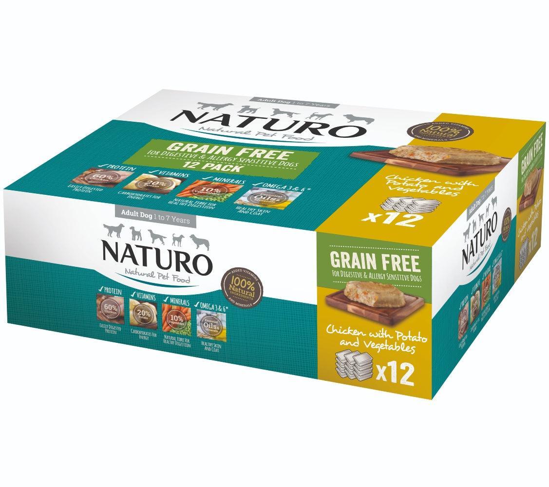 Naturo Adult Grain Free Chicken with Potato and Vegetables Trays 400g - Case of 12