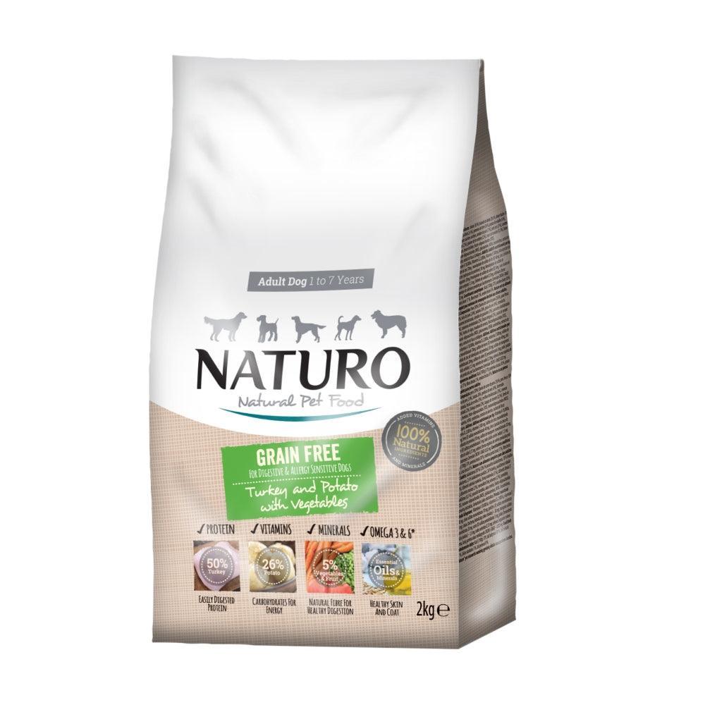 Naturo Adult Grain Free Turkey with Potato and Vegetables 2kg - Case of 4