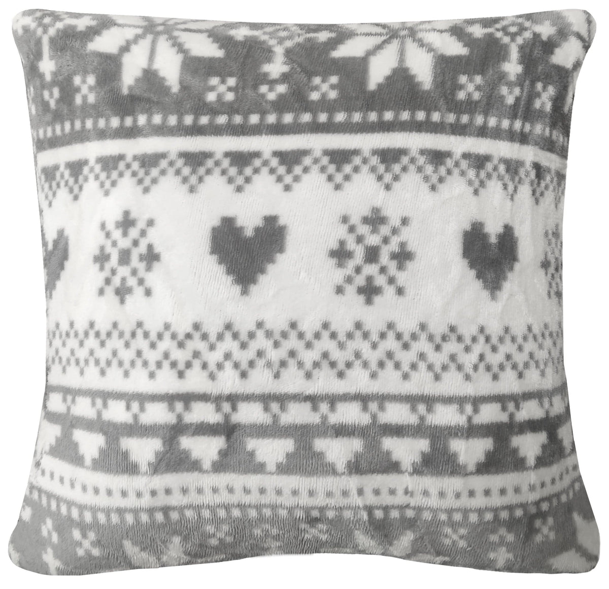 Nordic Fair Isle Reversible Teddy Fleece Duvet Set with Pillowcases