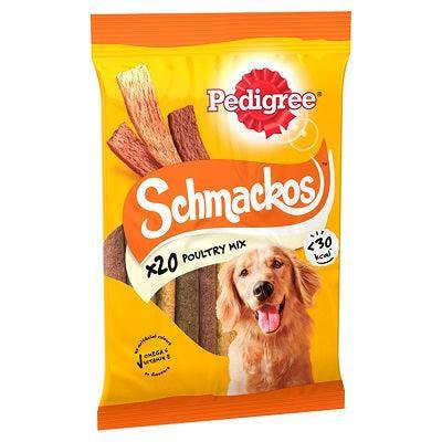 Pedigree Schmackos Poultry 20 sticks - Case of 9
