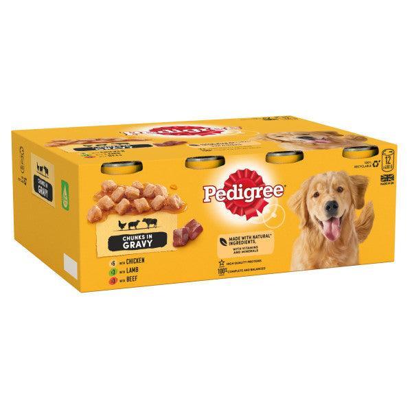 Pedigree Tins Mixed Selection in Gravy 12 x 400g - Case of 2