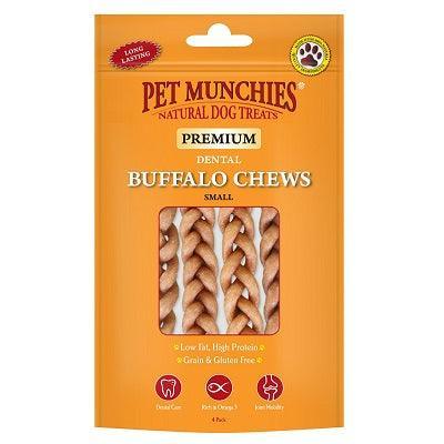 Pet Munchies Buffalo Dental Chews Small (4 Pack) 55g - Case of 8