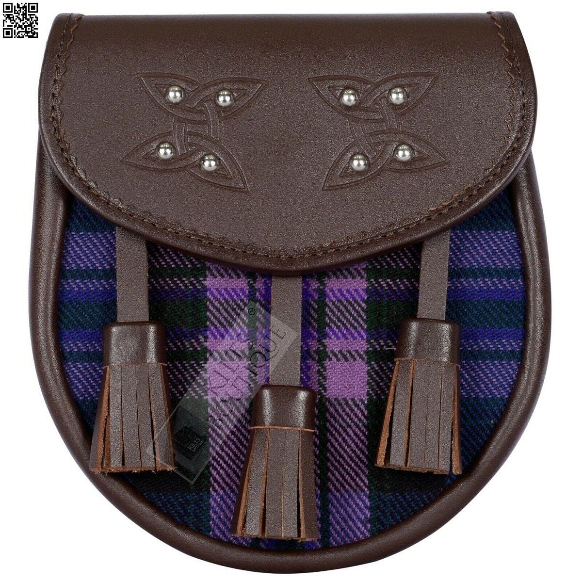 Pride Of Scotland Tartan Traditional Scottish Men's Kilt Outfit , Sporran , Flashes ,Fly plaid & Brooch