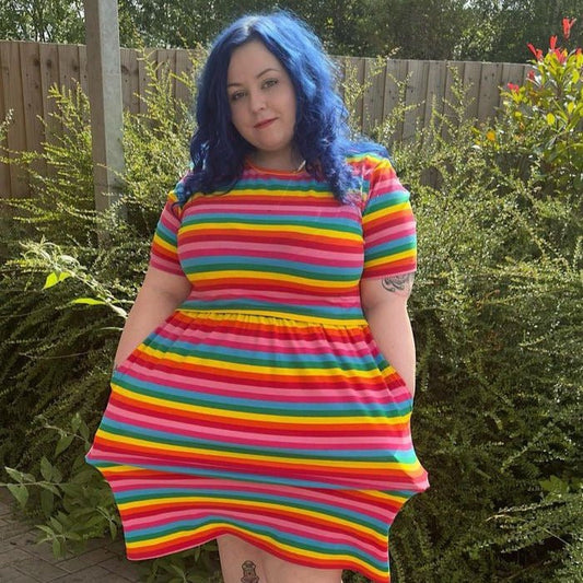 Rainbow Breastfeeding Skater Dress – MilkyMoon