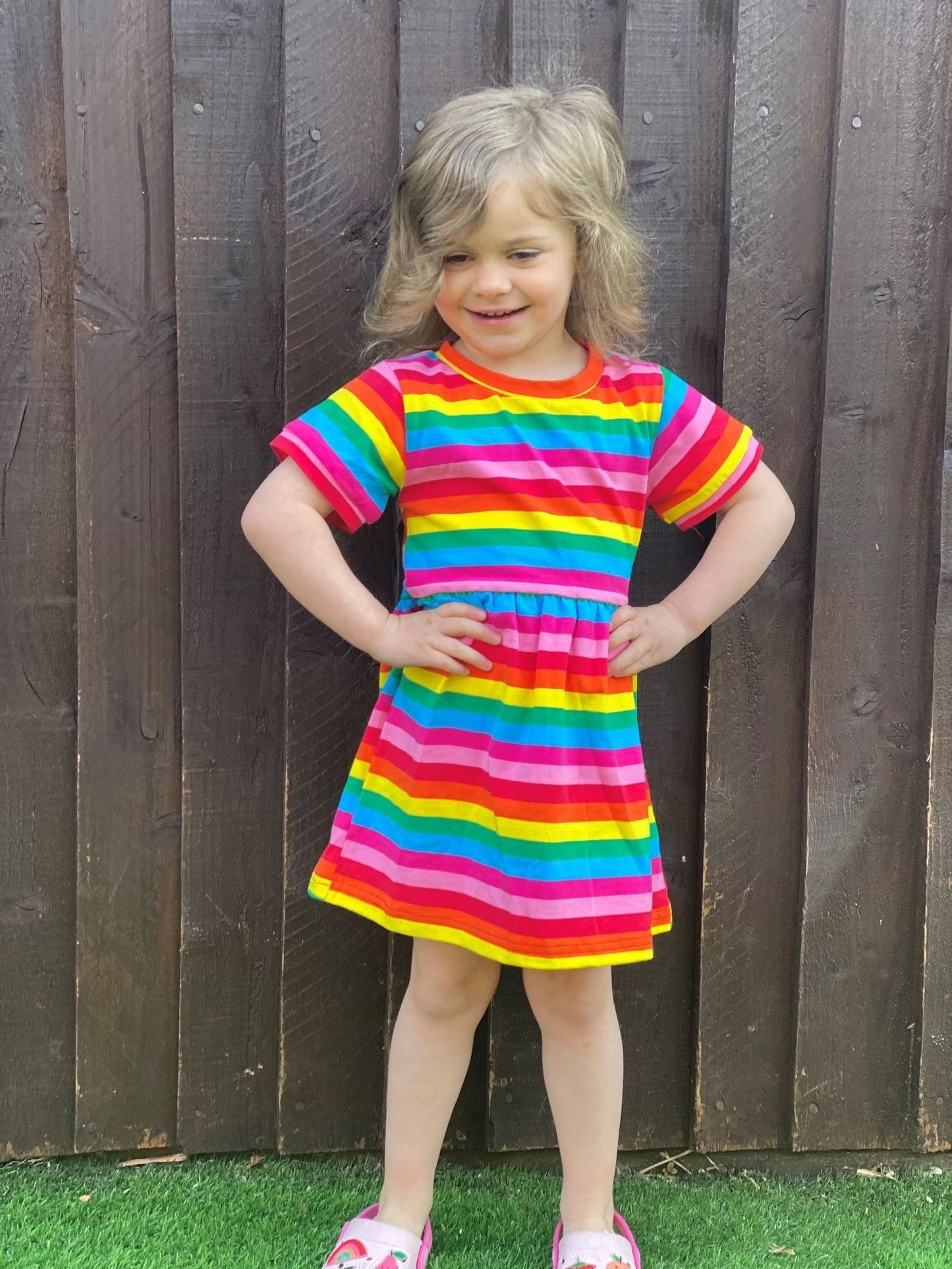 Rainbow Children's Dress | Soft Cotton | Ages 0-6 Years