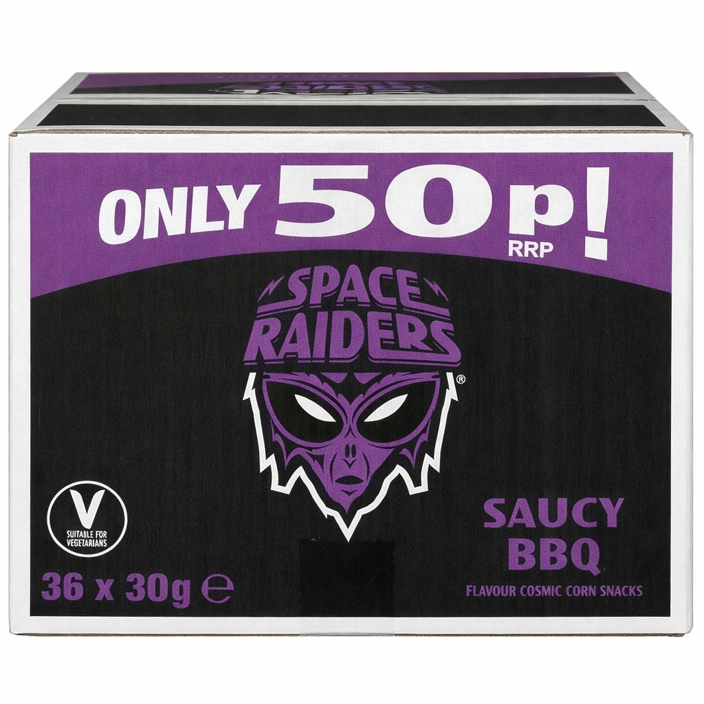 Space Raiders Saucy BBQ Multipack (36 x 30g) – £0.50 RRP Snacks