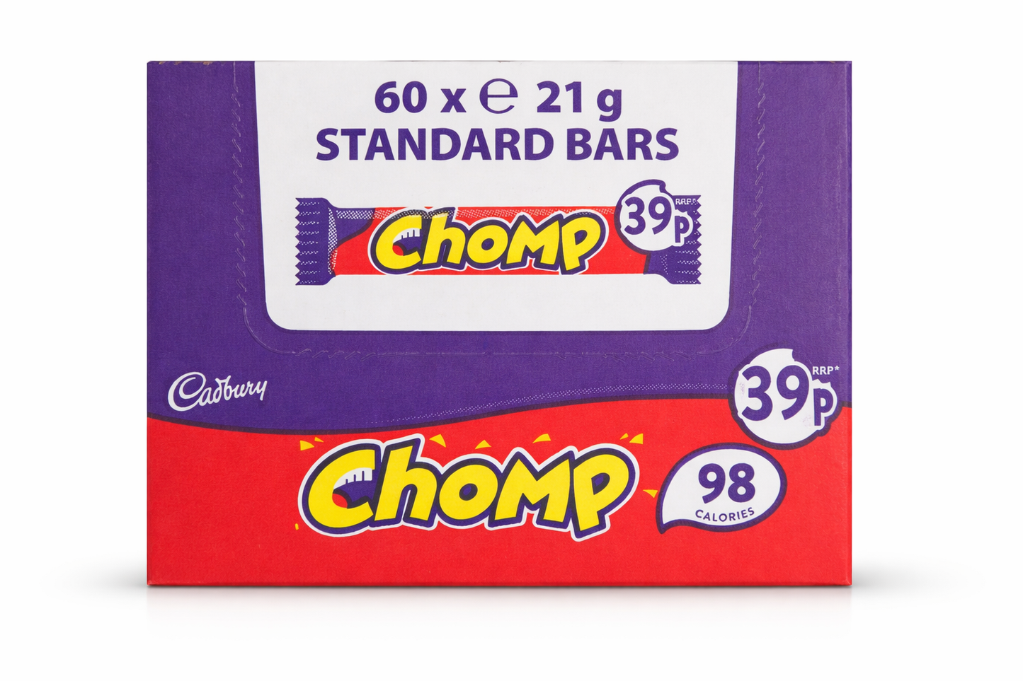 Cadbury Chomp Schokoriegel – 60er Pack (je 21g)