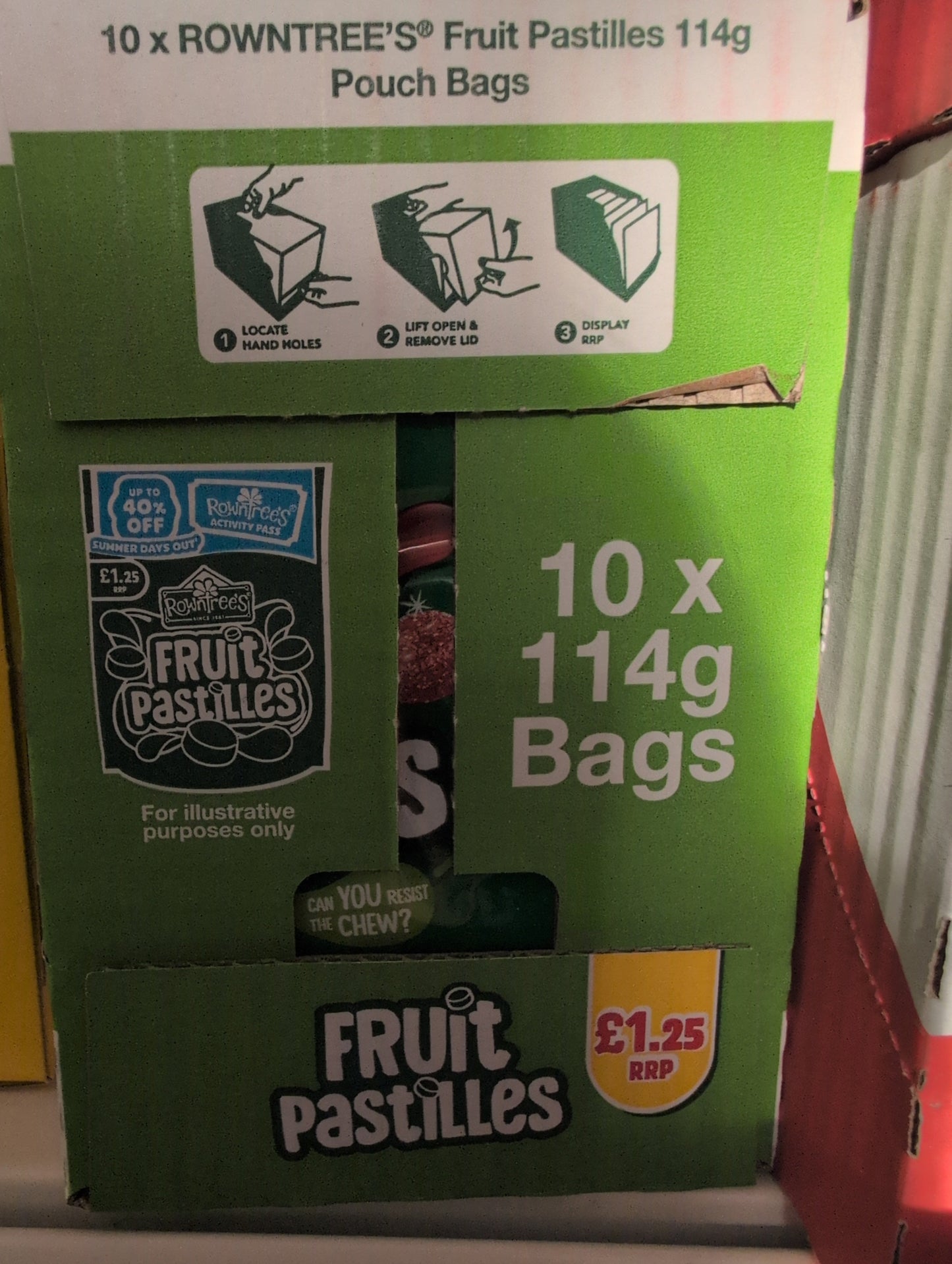 10 x Rowntree's Fruit Pastilles 114g Pouch Bags