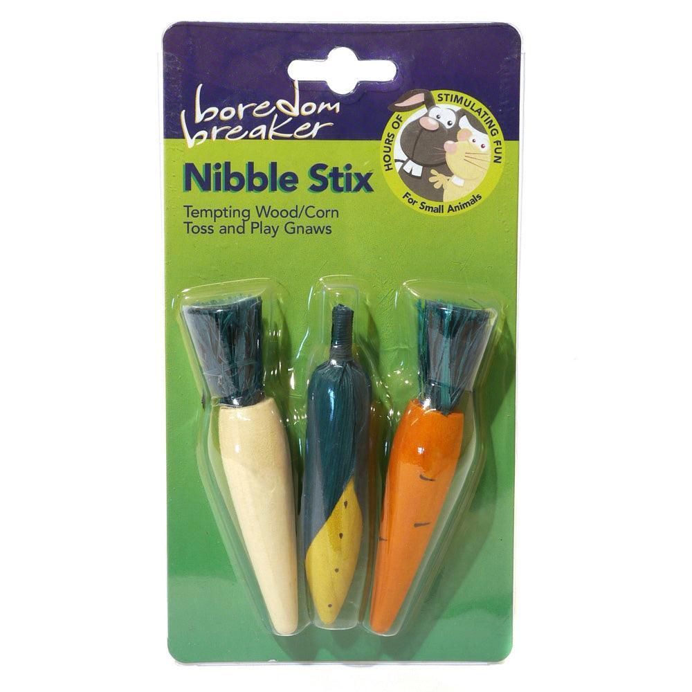 Rosewood Wooden 3D Vegetables Nibble Stix 3 Pk