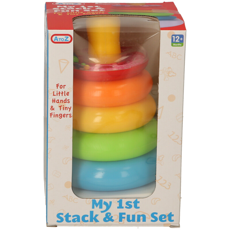 Babystapelringe – 7-teiliges buntes Ring-Set