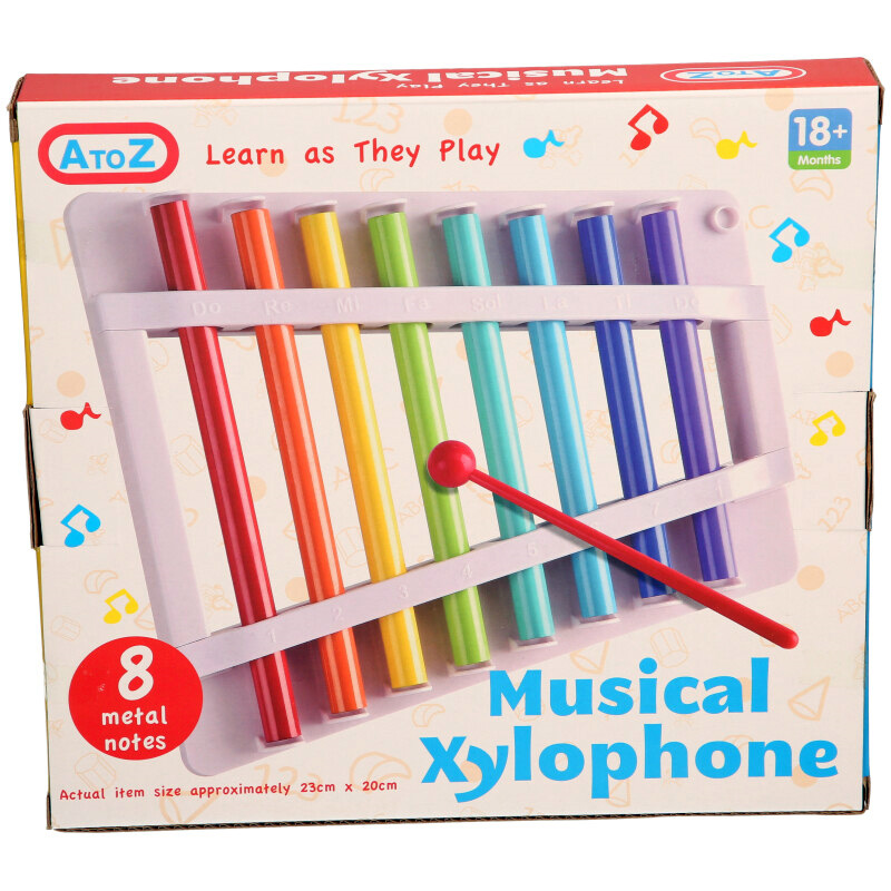 AtoZ Kids Xylophon Glockenspiel Musikspielzeug mit Schlägel | Pädagogisches Geschenk