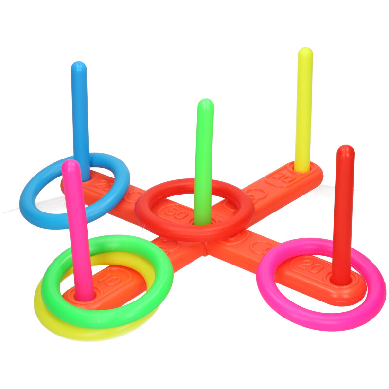 PLASTIK-RINGWERFEN SPIELSET SOMMER-OUTDOOR-SPASS FAMILIE KINDER