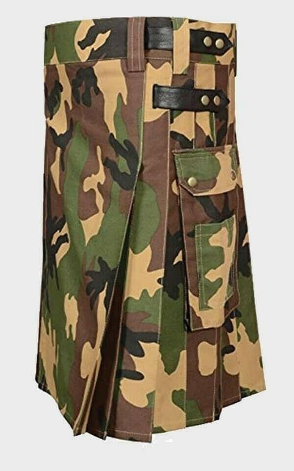 Scottish Military Camouflage Tactical Utility Kilt For Men