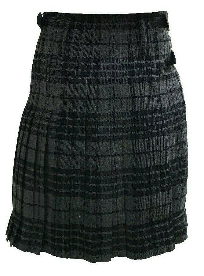 Scottish Traditional Highland 8 Yard Grey Watch Tartan Kilt Tartan Handmade 16oz Traditional