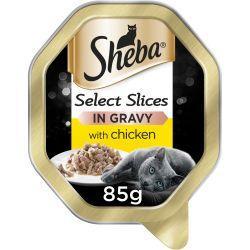 Sheba Select Slices Cat Food Tray with Chicken in Gravy, 85g - Case of 22