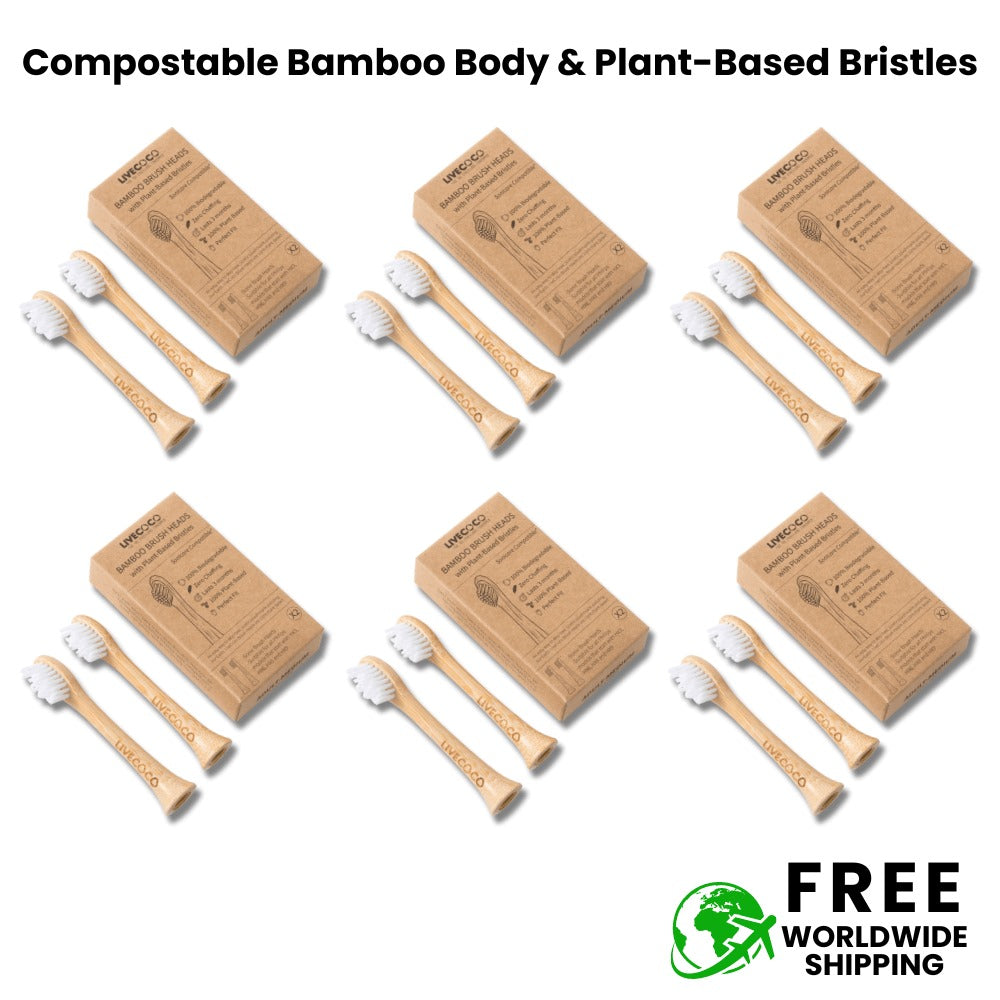 LiveCoco™ Sustainable Brush Heads - Oral-B & Sonicare Compatible