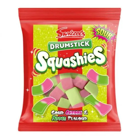 Swizzels Drumstick Squashies Sour Cherry & Apple | 32 x 120g Bulk Pack