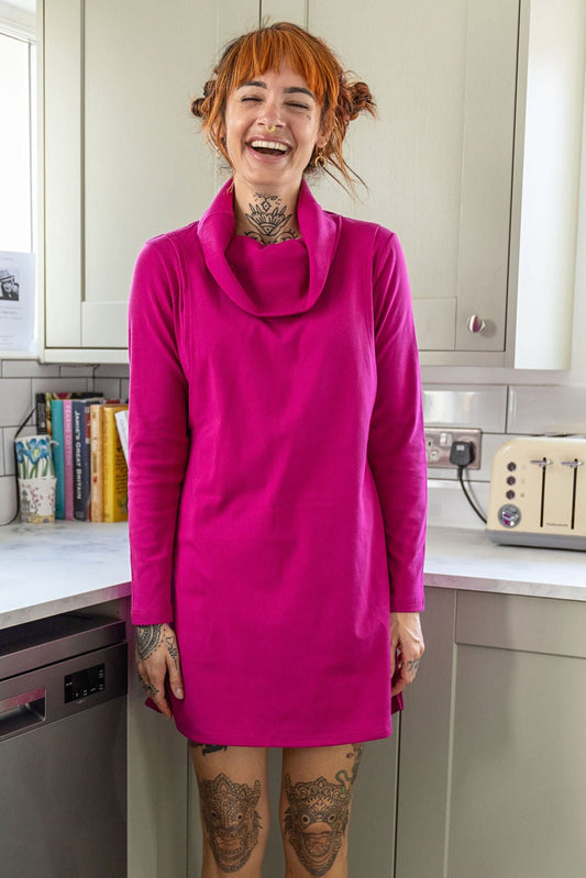 Tina Breastfeeding Tunic - Long Sleeve Cowl Neck Nursing Top