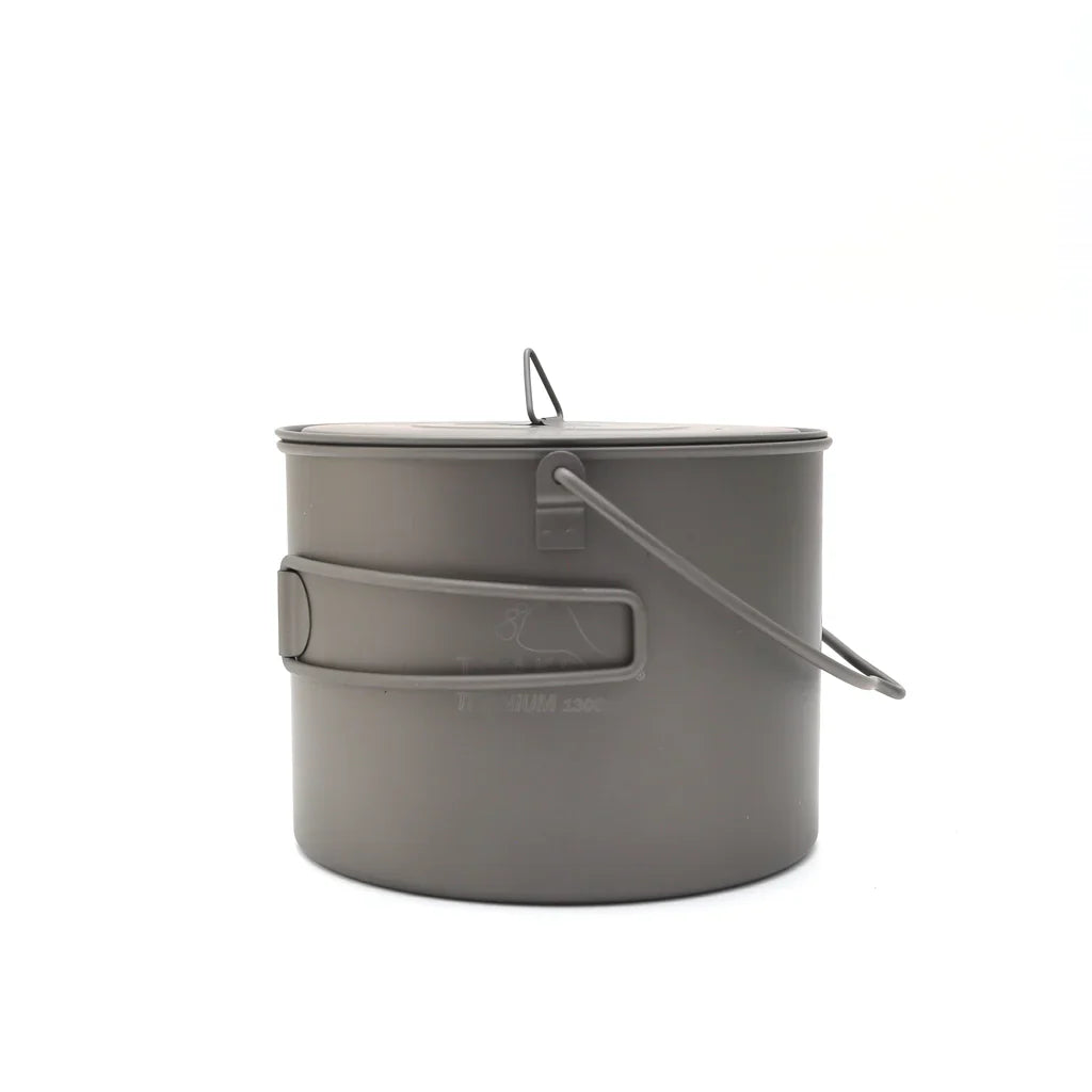 TOAKS Titanium Pot with Bail Handle – Ultralight Camping Cookware (750ml, 1300ml, 1600ml)