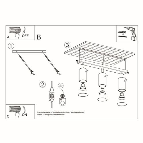 Ceiling lamp steel Ring modern Design GU10