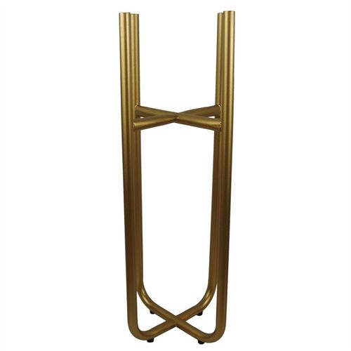 Tall Gold Stand with Iridescent Rainbow Metal Planter 62cm x 18cm