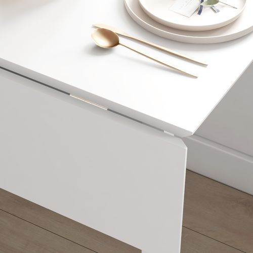 Drop Leaf Extendable Dining Table 2-4 Seater | Pine Wood | White | 60–110cm