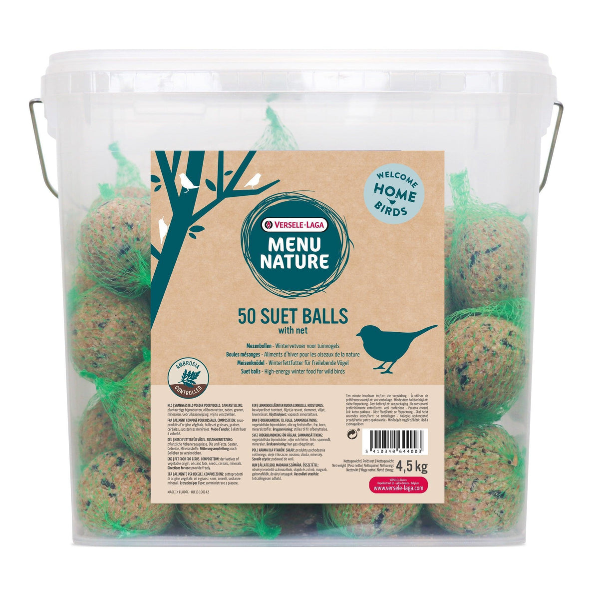 Versele Laga Menu Nature Tub Fatballs in Nets x50 4.5kg