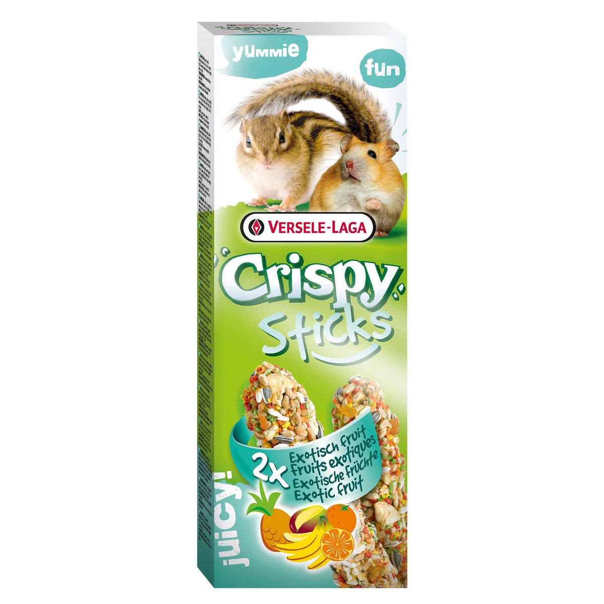 Versele Laga Crispy Sticks Hamster and Squirrels Exotic Fruit 110g - Case of 8
