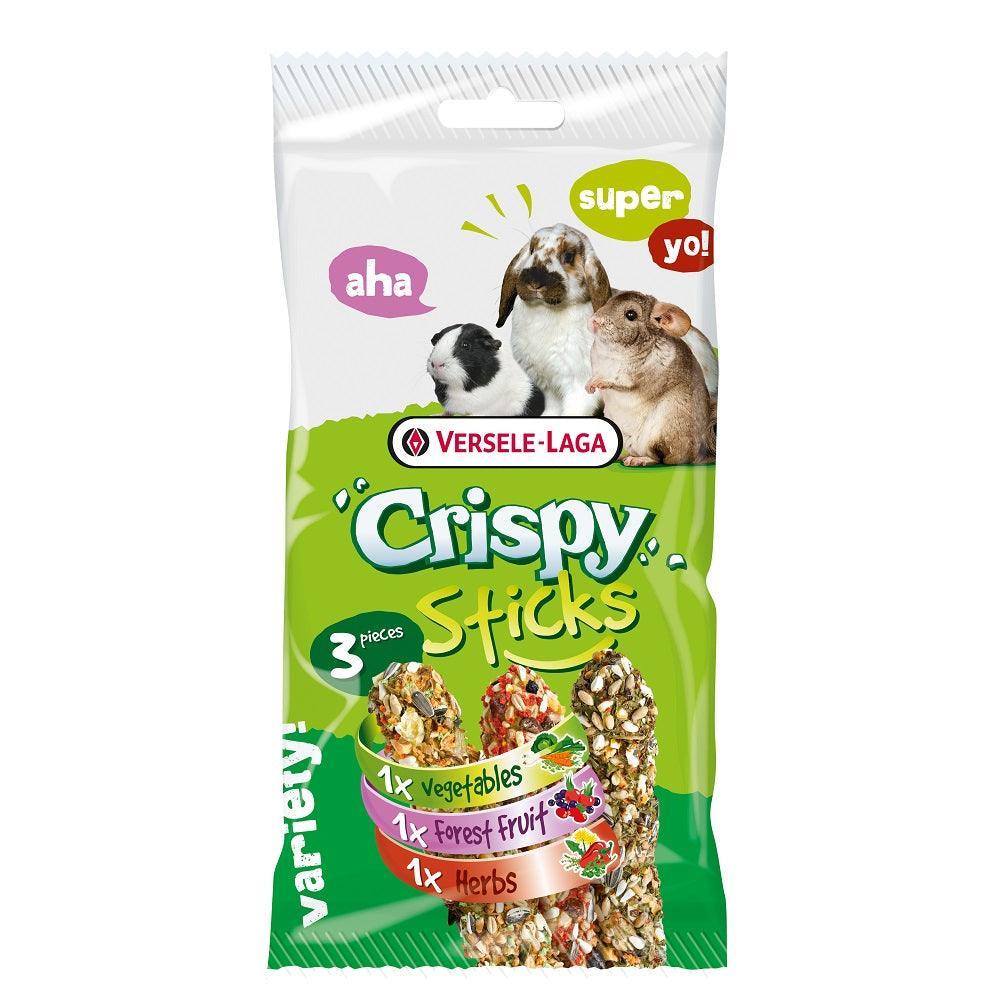 Versele Laga Crispy Sticks Triple Variety Herbivores 165g 160g - Case of 8
