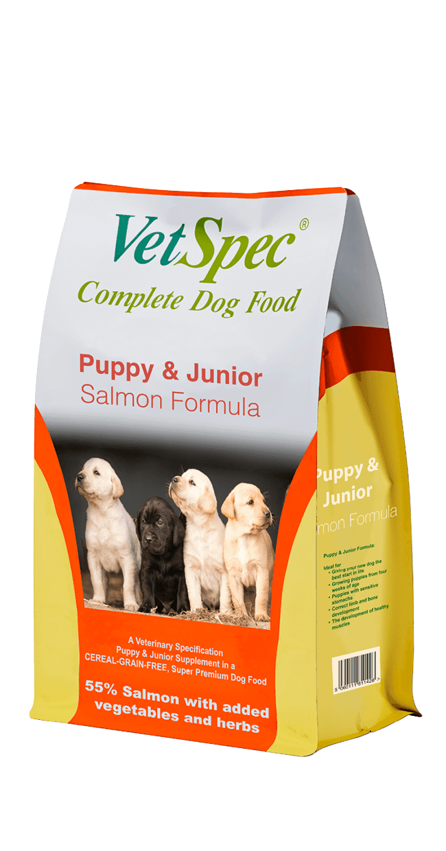 VetSpec Complete Puppy & Junior Salmon Dry Dog Food 12kg