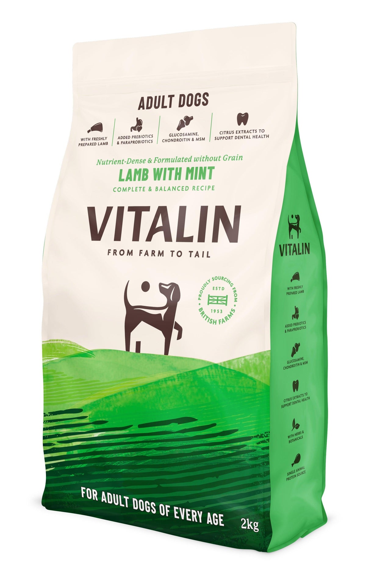 Vitalin Adult Lamb with Mint 2kg - Case of 4