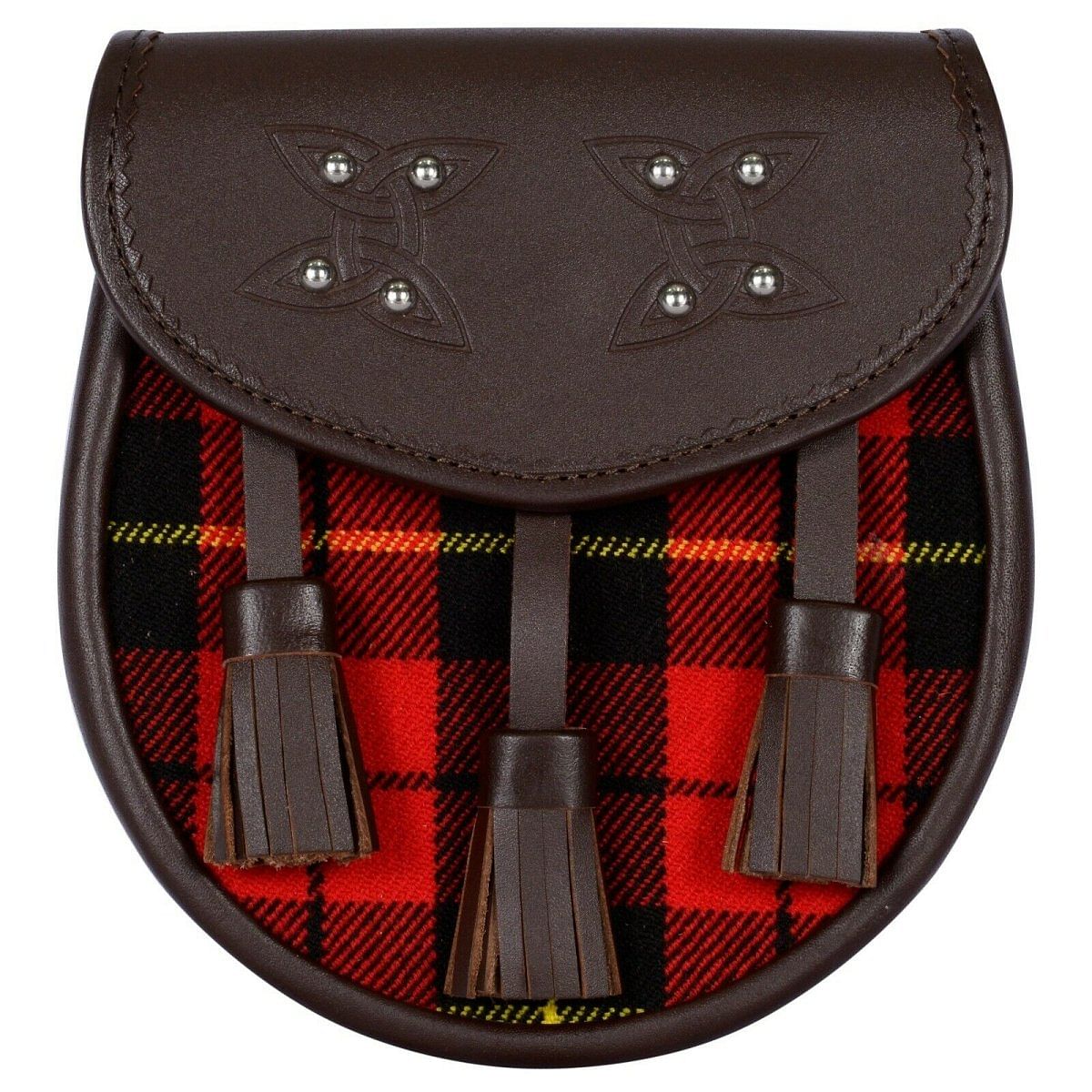 Wallace Tartan Traditional Scottish Men's Kilt Outfit , Sporran , Flashes ,Fly plaid & Brooch
