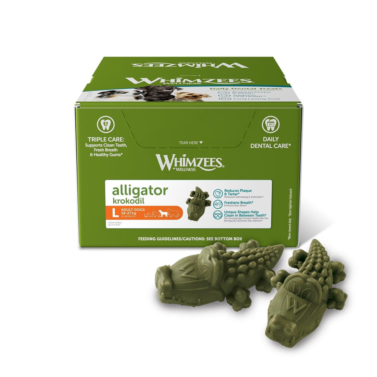 Whimzees Alligator Large - Case of 30
